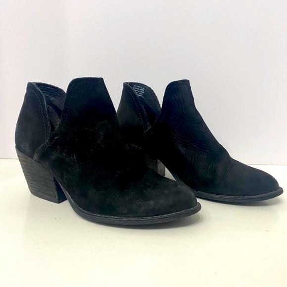 Steve Madden Adelphie Womens Ankle Boots size 6.5M Black Distressed Leather - Picture 3 of 10